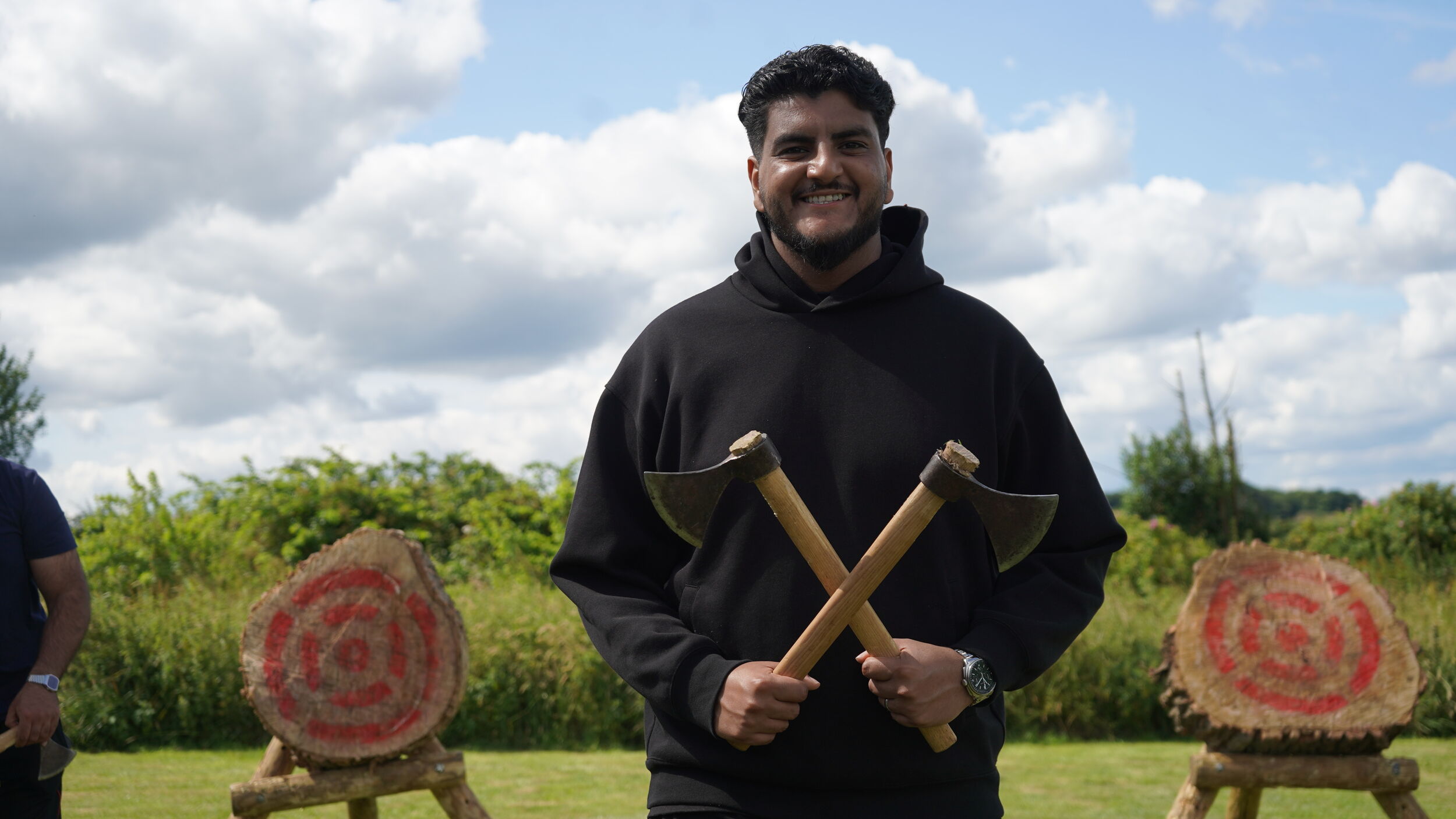 Fundraiser axe throwing challenge