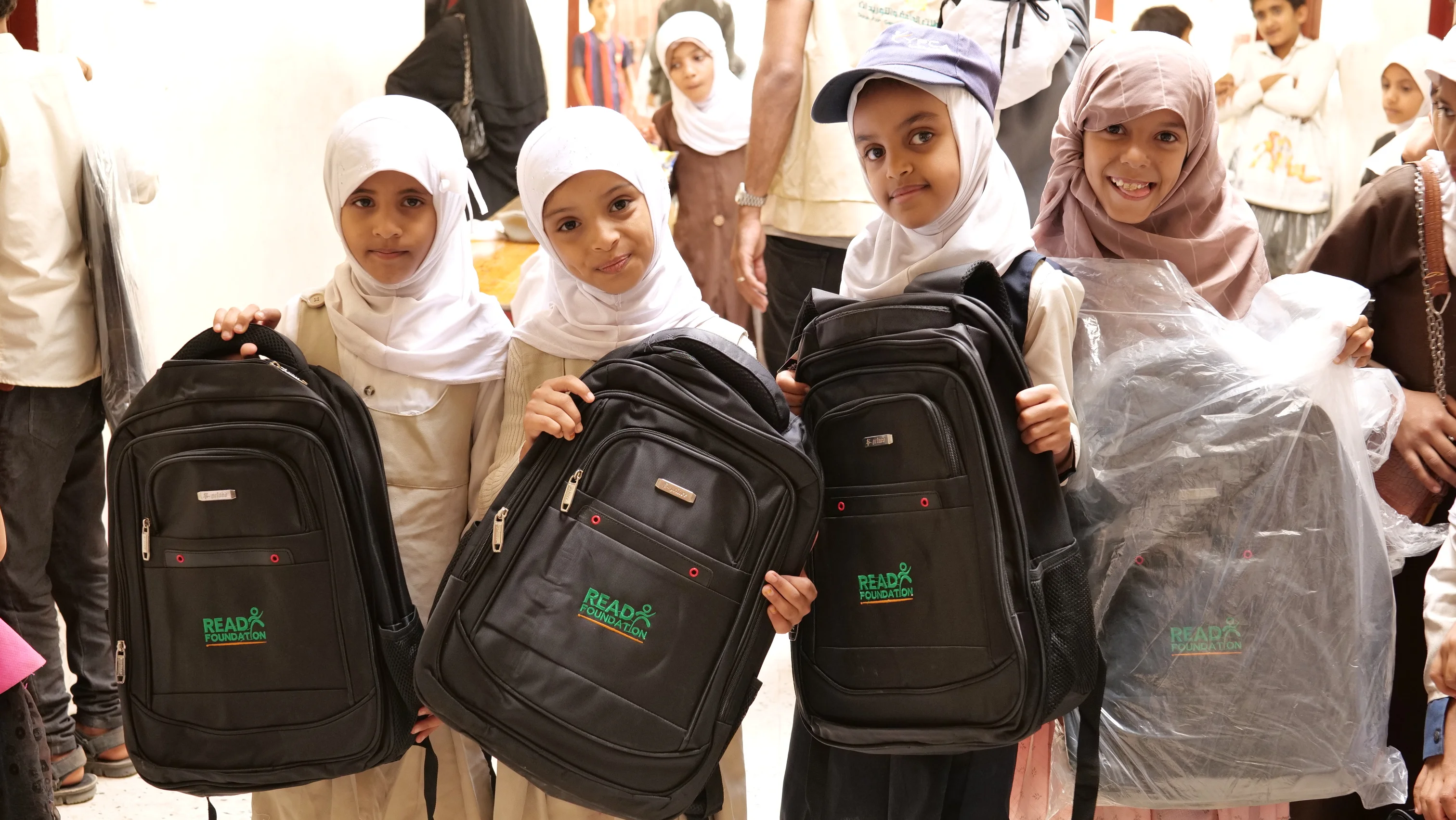 Girls at school in Yemen
